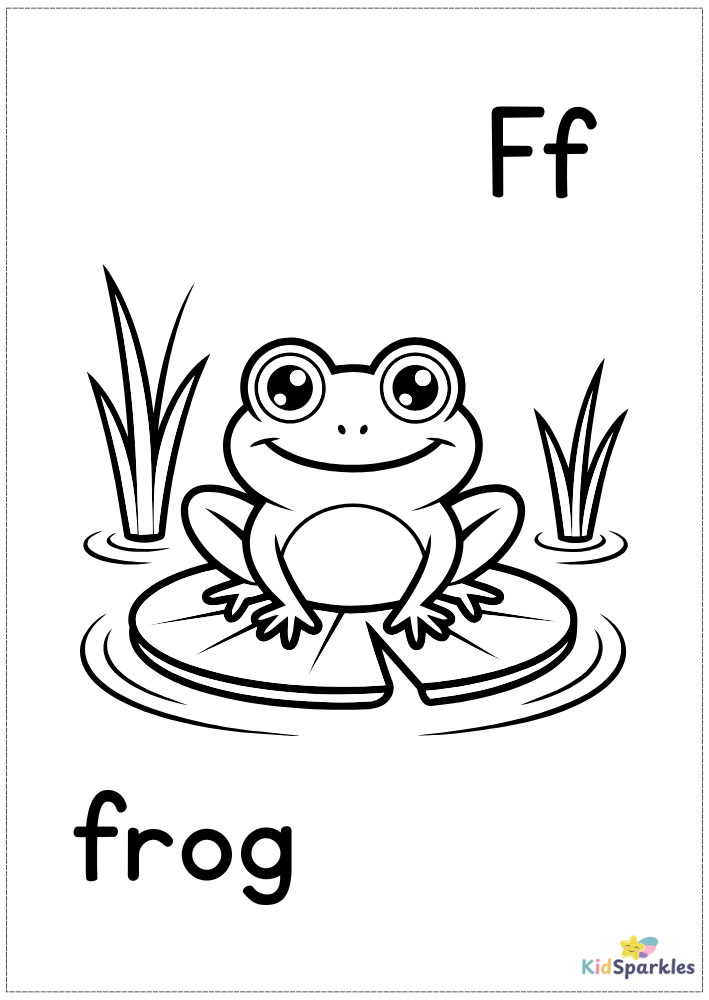 Frog coloring page