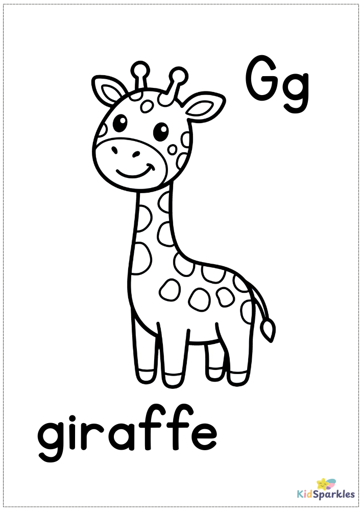 Giraffe coloring page