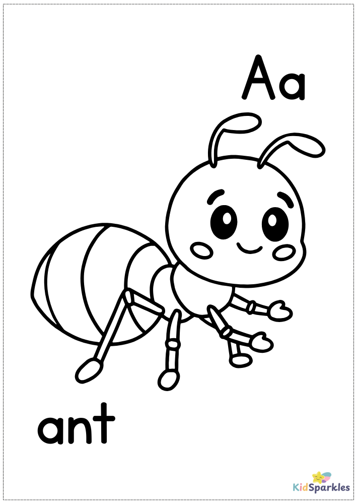 Ant coloring page