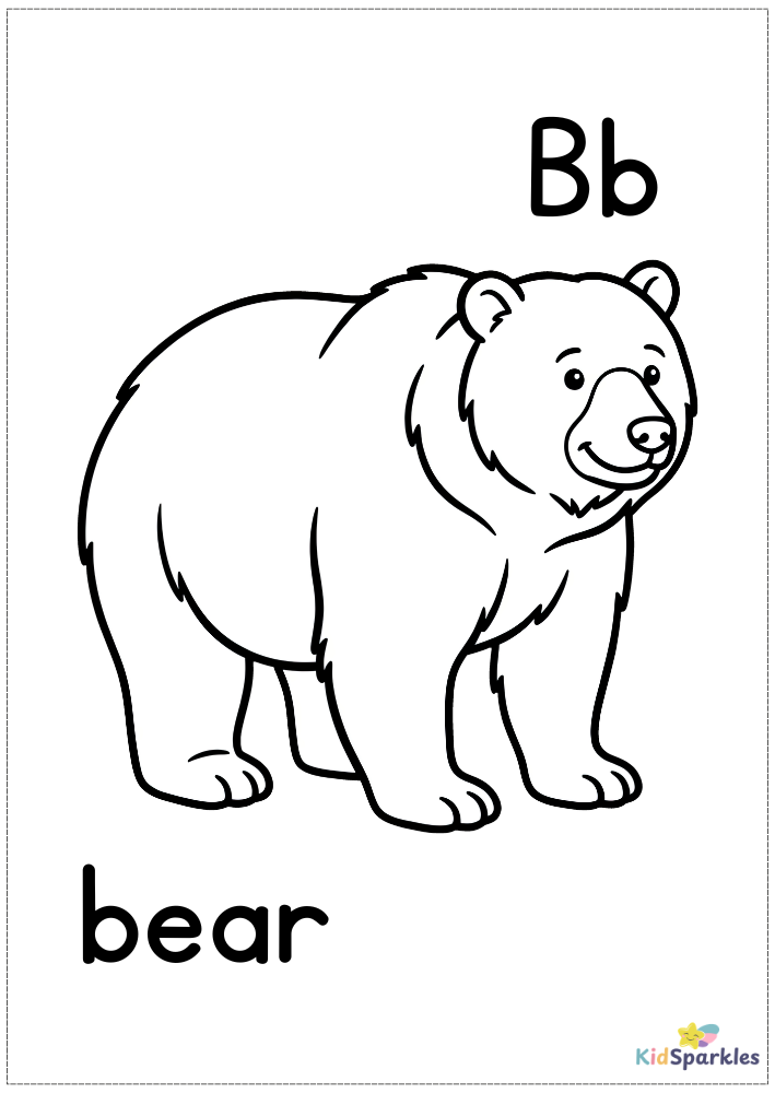 Bear coloring page