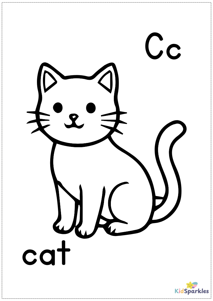Cat coloring page