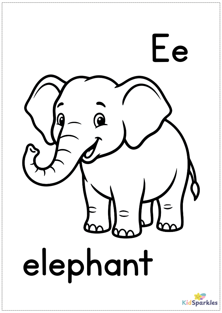 Elephant coloring page