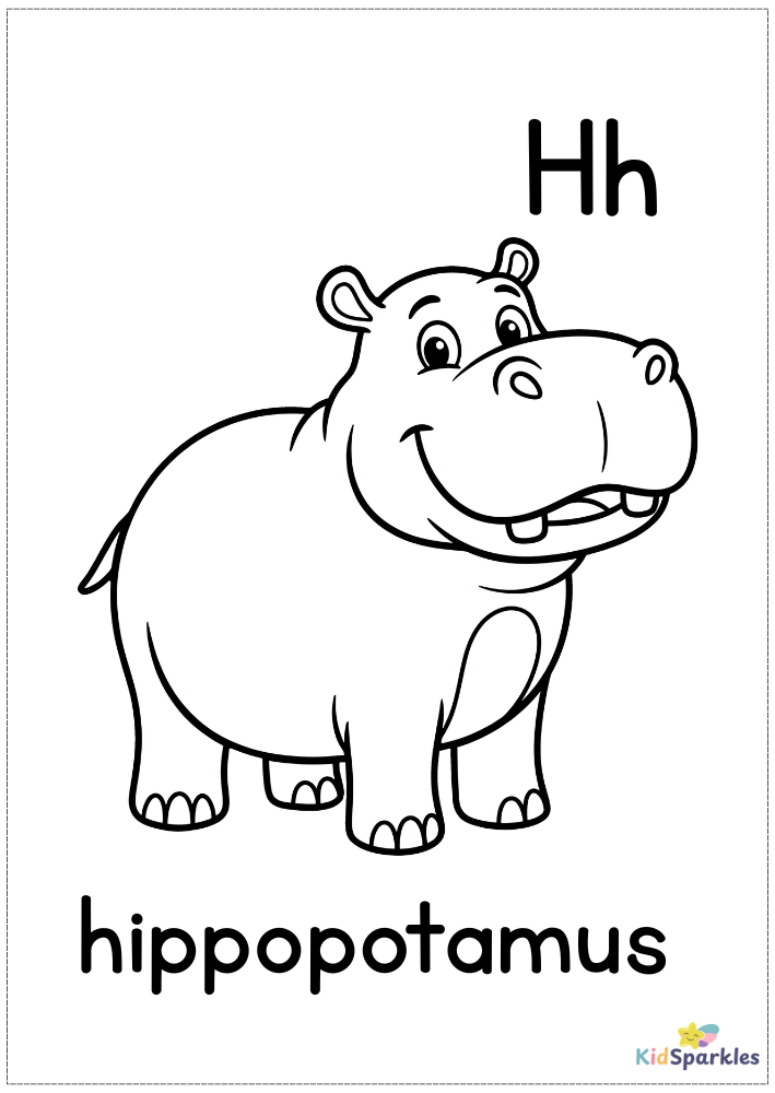Hippopotamus coloring page